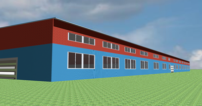 3D steel structure workshop picture