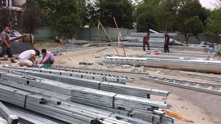 steel parts of Huizhou style house