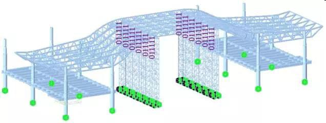 Pic 13 MIDAS model of the construction